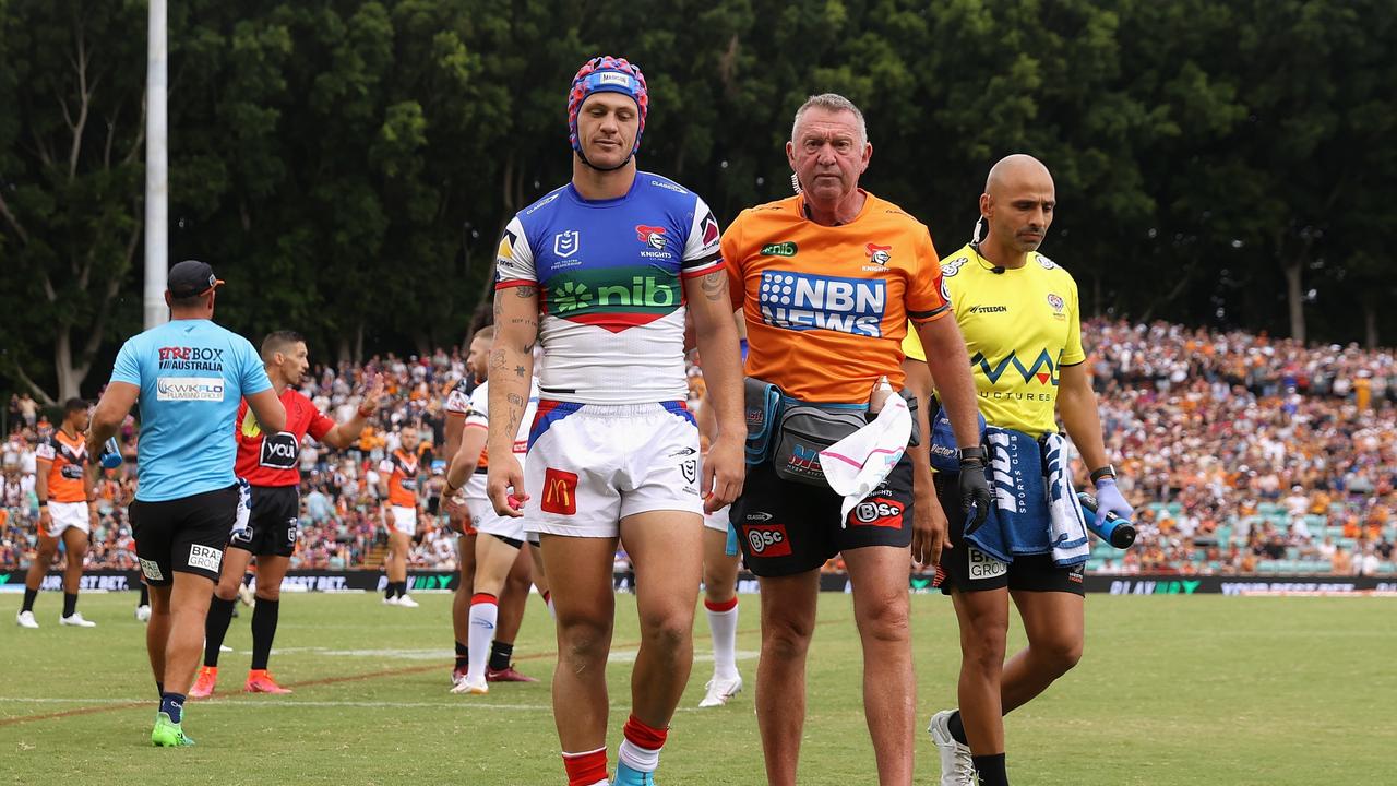 Ponga hasn’t played since the opening minutes of Newcastle’s Round 2 clash with Wests Tigers. Picture: Getty