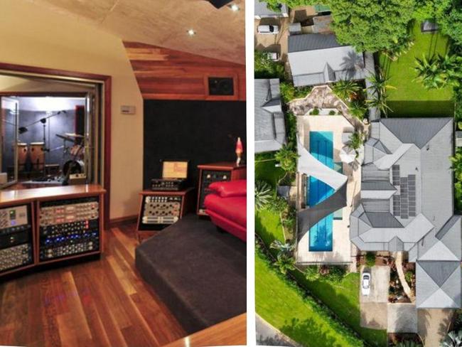 This home 10 minutes from Burleigh Beach has its own private recording studio used by musicians, podcasters and influencers.