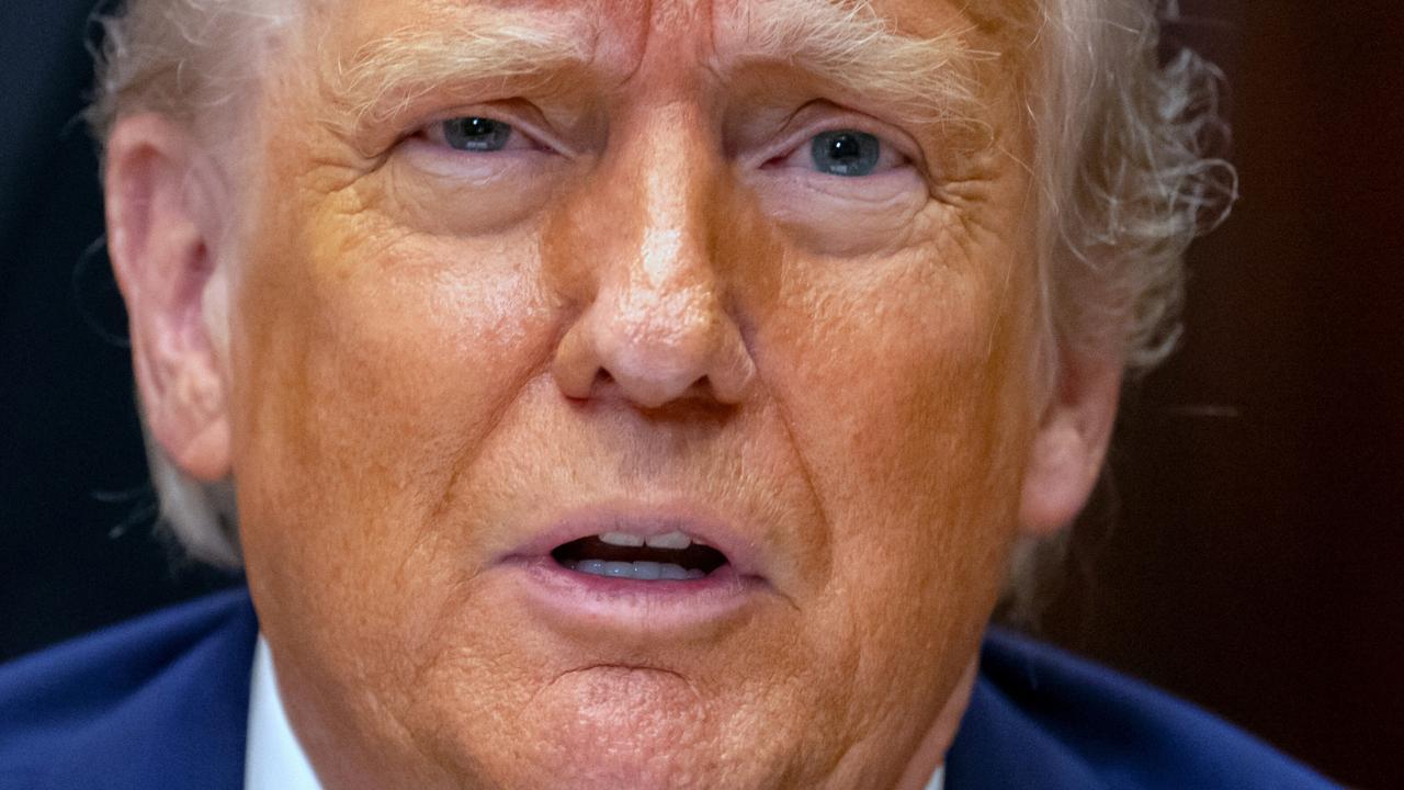 Mr Trump at the White House today. Picture: Mark Schiefelbein