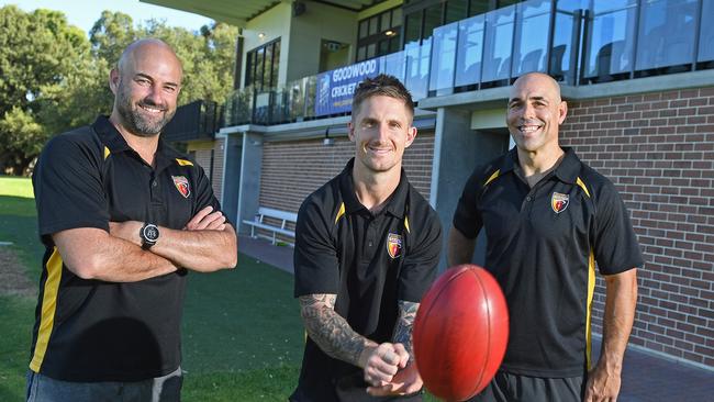 Goodwood coach Luke Donaldson (left) was thrilled with his team’s away win over Glenunga. Picture: Tom Huntley