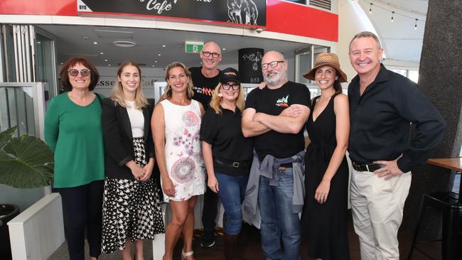 Local personalities and media behind the Care For Cooly border campaign. Picture Glenn Hampson