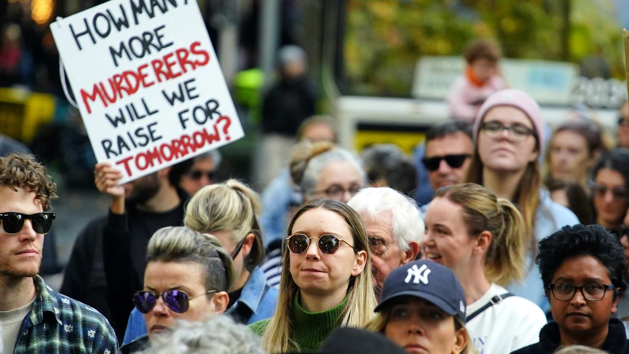 The rallies follow a horror few months for gender-based violence, with 26 women allegedly killed as the result of violence from men, Picture: NCA NewsWire / Luis Enrique Ascui