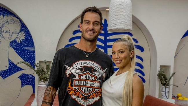 Matt Poole with his then-partner Tammy Hembrow. Picture: Jerad Williams