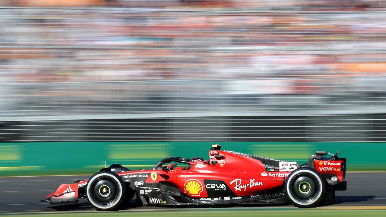 Carlos Sainz driving at the Australian GP. Picture: Peter Fox/Getty Images