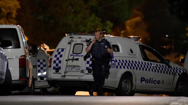 Victoria Police attend the scene where Toumayan was shot dead.