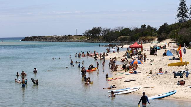 Swimmers have been warned to be cautious in rocky areas of the creek. Picture Glenn Hampson