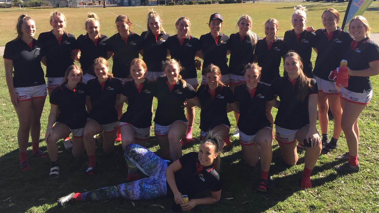 Nambour Toads have savoured entering their first open women's team in Sunshine Coast Rugby Union. Picture: Nambour Toads