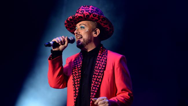 Culture Club perform at HBF Stadium in Perth during their last world tour