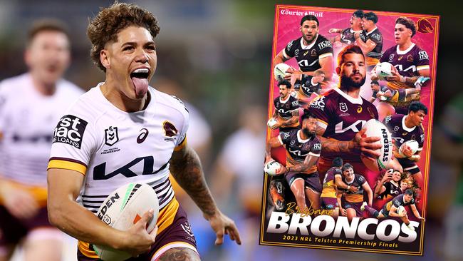 Brisbane Broncos souvenir finals poster 2023.