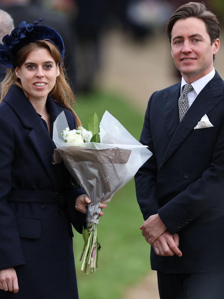 Ferguson’s inclusion meant she was able to join her daughters - including Beatrice, seen her with husband Edoardo Mapelli Mozzi - on the festive occasion. Picture: Adrian Dennis/AFP