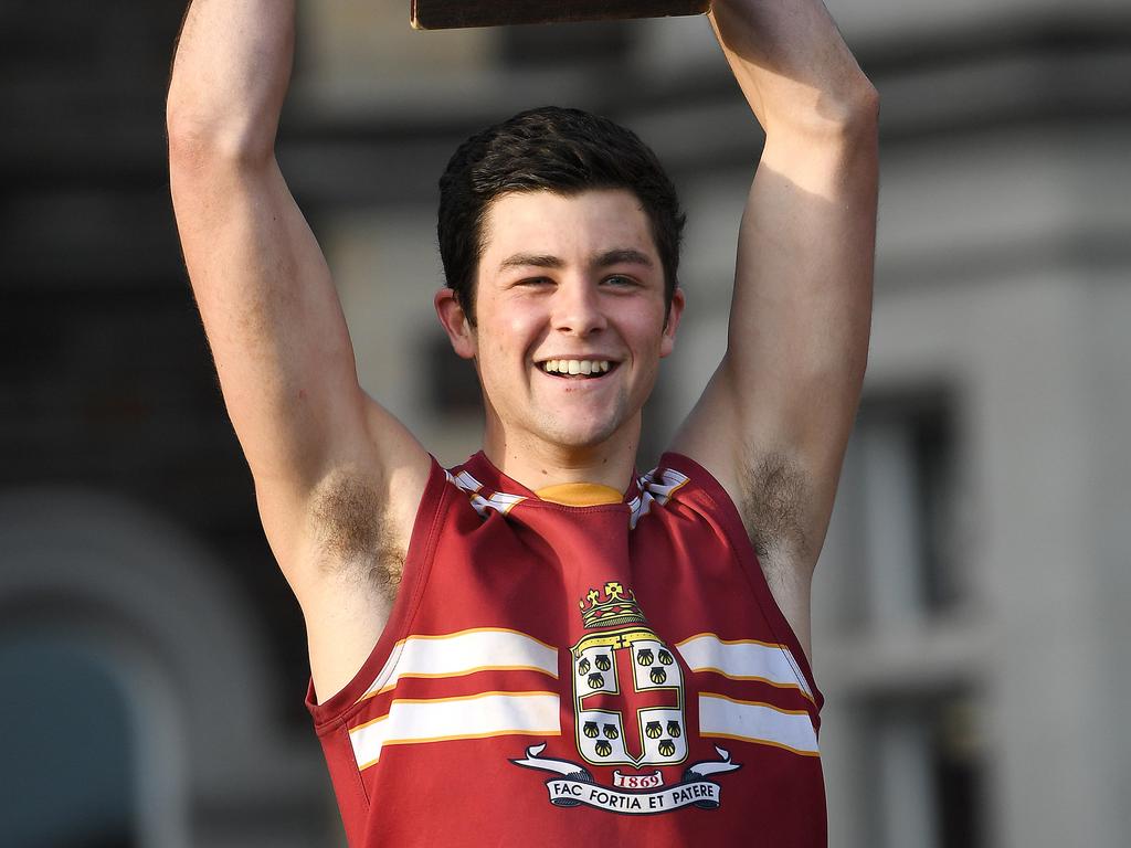 All the action from the 2019 St Peter's v Prince Alfred college football intercol at Prince Alfred College Saturday August 24,2019.(Image AAP/Mark Brake)