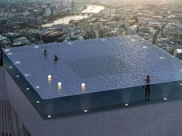 A 360 degree rooftop swimming pool could soon open in London. Picture: Compass Pools