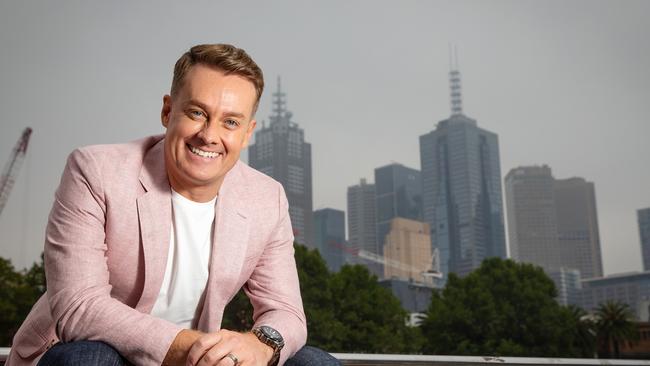 Grant Denyer in Melbourne while filming Dancing With The Stars. Picture: Mark Stewart