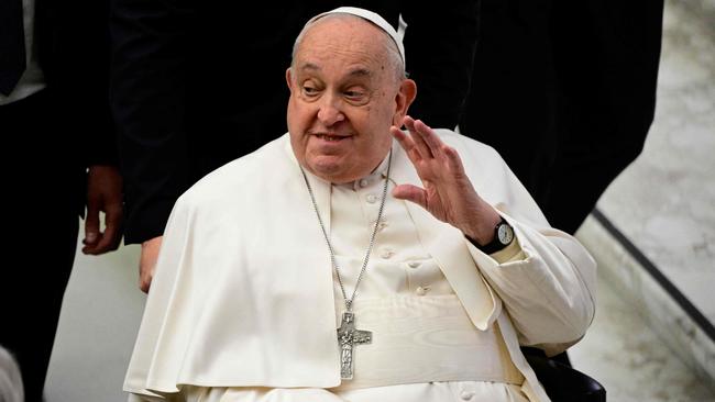 Pope Francis says war is always a defeat for humanity. Picture: AFP