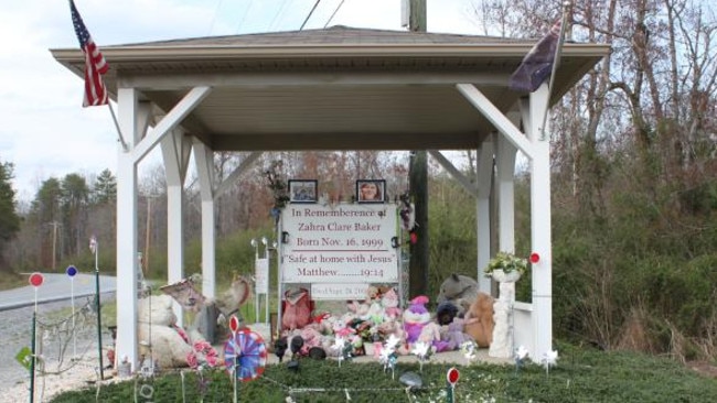 A memorial to Zahra Baker in North Carolina.