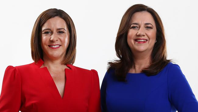 Both Opposition Leader Deb Frecklington and Premier Annastacia Palaszczuk support the Olympics bid. Picture: Adam Head