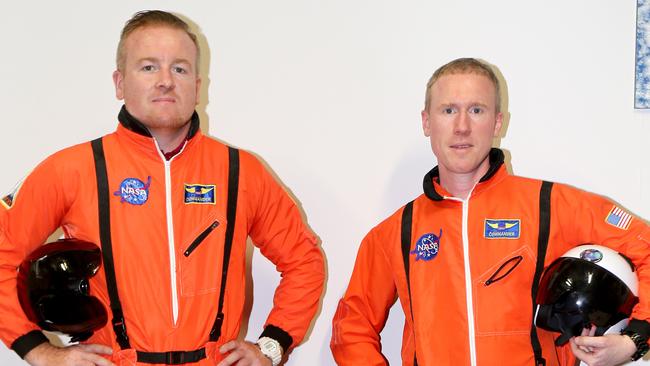 James Gilmore and brother Adam Gilmour at the Gilmore Space Corporation's space academy at Pimpama. Picture Mike Batterham