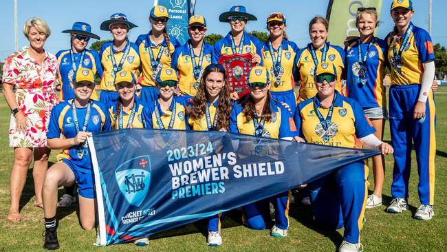 Greater Hunter Coast, U18s Brewer Shield champions, NSW Women's Premier Cricket, grand final v Manly Warringah at Townson Oval, 10 March 2024. Picture: Andrew McCrae