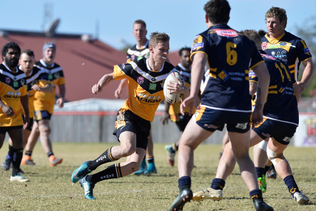 Gatton player Jayden Williams against Highfields in TRL President's Cup reserve grade rugby league at Herb Steinohrt oval, Sunday, June 17, 2018. Picture: Kevin Farmer