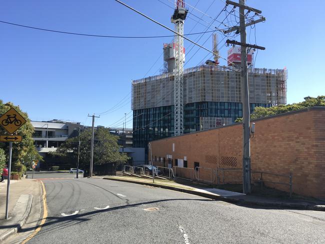 Construction along Coronation Drive opposite the former ABC studio site.