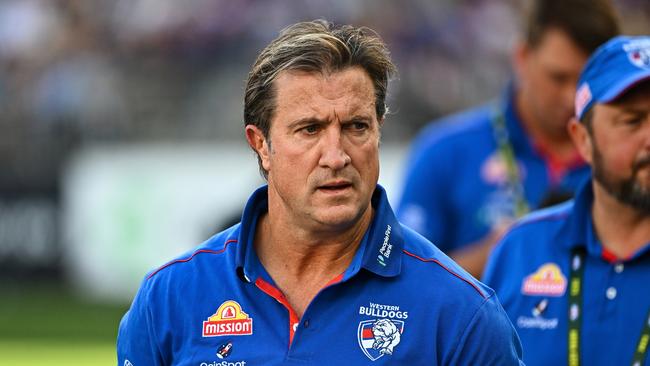 Luke Beveridge has responded to rumours linking him to the Demons. (Photo by Daniel Carson/AFL Photos via Getty Images)