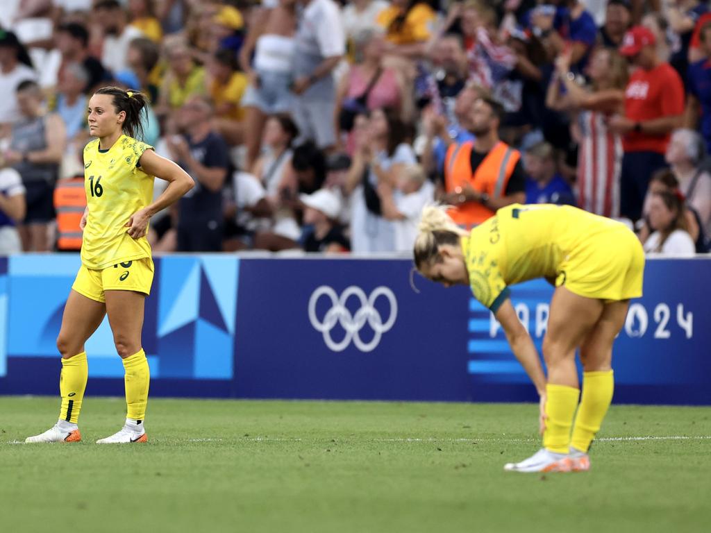 Despite an improved performance the Matildas came up short against the USA. Picture: Getty Images