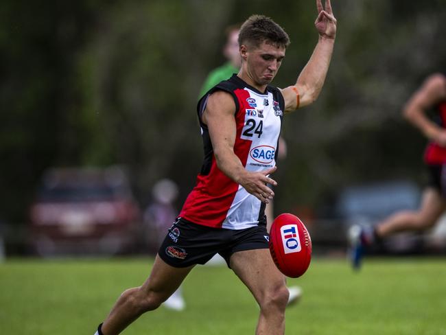 Will Sexton playing for Southern Districts in the 2024-25 NTFL season. Picture: Patch Clapp / AFLNT Media