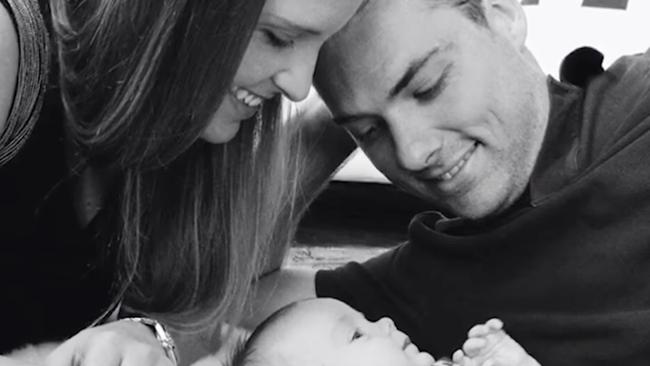 Mr and Mrs Hargraves with one of their children. Picture: Australian Road Safety Foundation