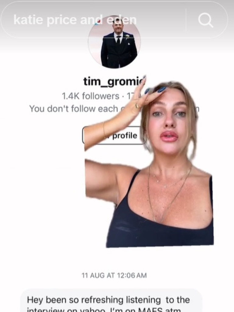 MAFS 2024 star Eden has shared a DM she received from Tim.