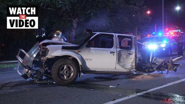 Ute ripped apart in high-speed crash