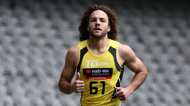 Griffin Logue could be a top-10 pick in the 2016 AFL draft. Picture: Mark Dadswell