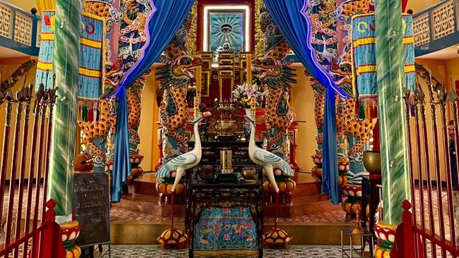The colourful Cao Dai Temple of Sa Dec. Picture: Amanda Woods