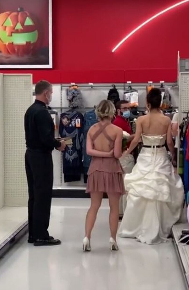 After locating him, she then demands he marry her ‘right now’ or ‘it’s over’. Picture: TikTok/@boymom_ashley