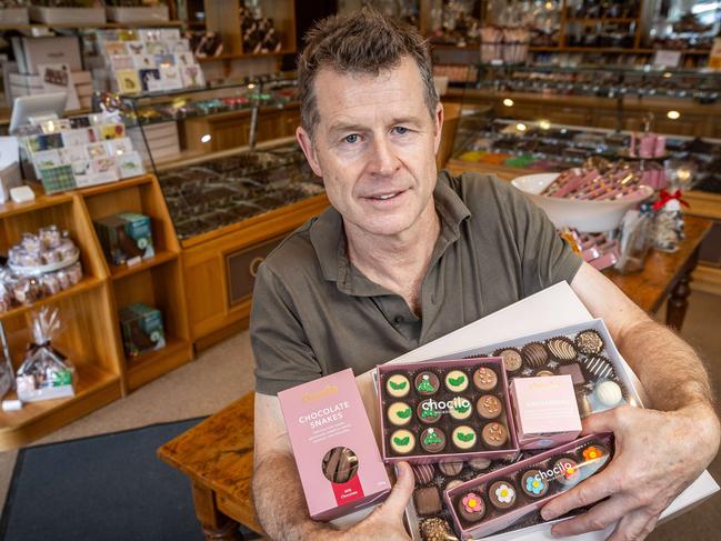 Bruce Nethercote, the owner of Chocilo in Ivanhoe. Picture: Jake Nowakowski