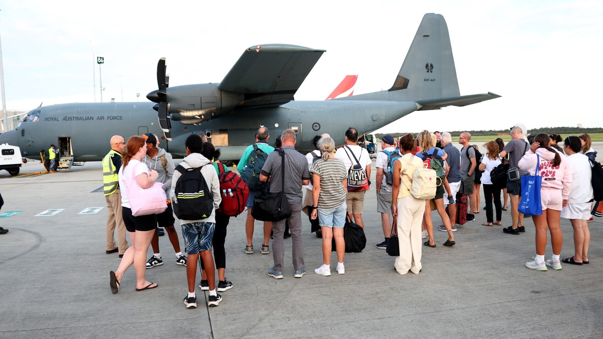 Relief as Australians return home from Vanuatu after being rescued by ADF