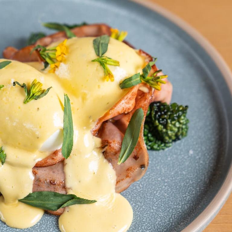 The Smug Fig serves their eggs benedict with tarragon hollandaise. Picture: The Smug Fig