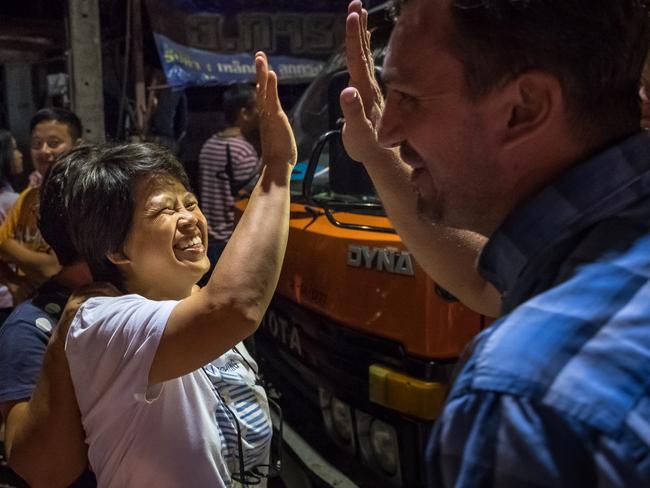 The world is celebrating the wonderful news that the boys are safe after the complicated and dangerous rescue mission. Picture: Linh Pham/Getty Images