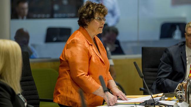 Councillor Daphne McDonald at the City of Gold Coast's council meeting. Picture: Jerad Williams