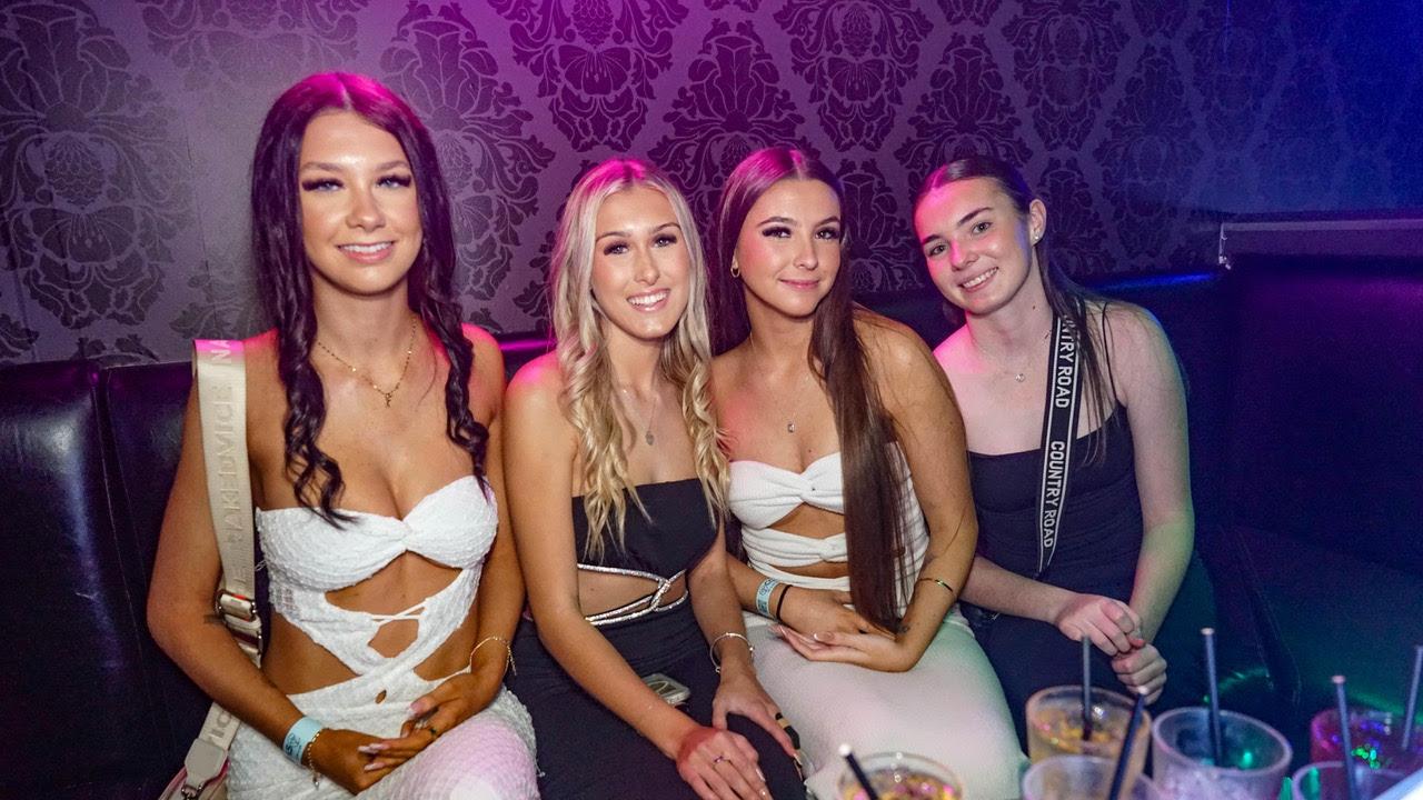 Kayley Seiler, Bella Gurciullo, Matilda Brown, Lili Blom at Cocktails. Picture Kitt O'Halloran