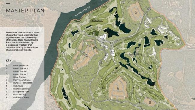 An overview of the Riverside Oaks masterplan in Cattai.