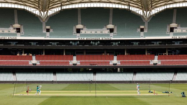 The centre wicket nets Australia is using at Adelaide Oval. Picture: Getty Images