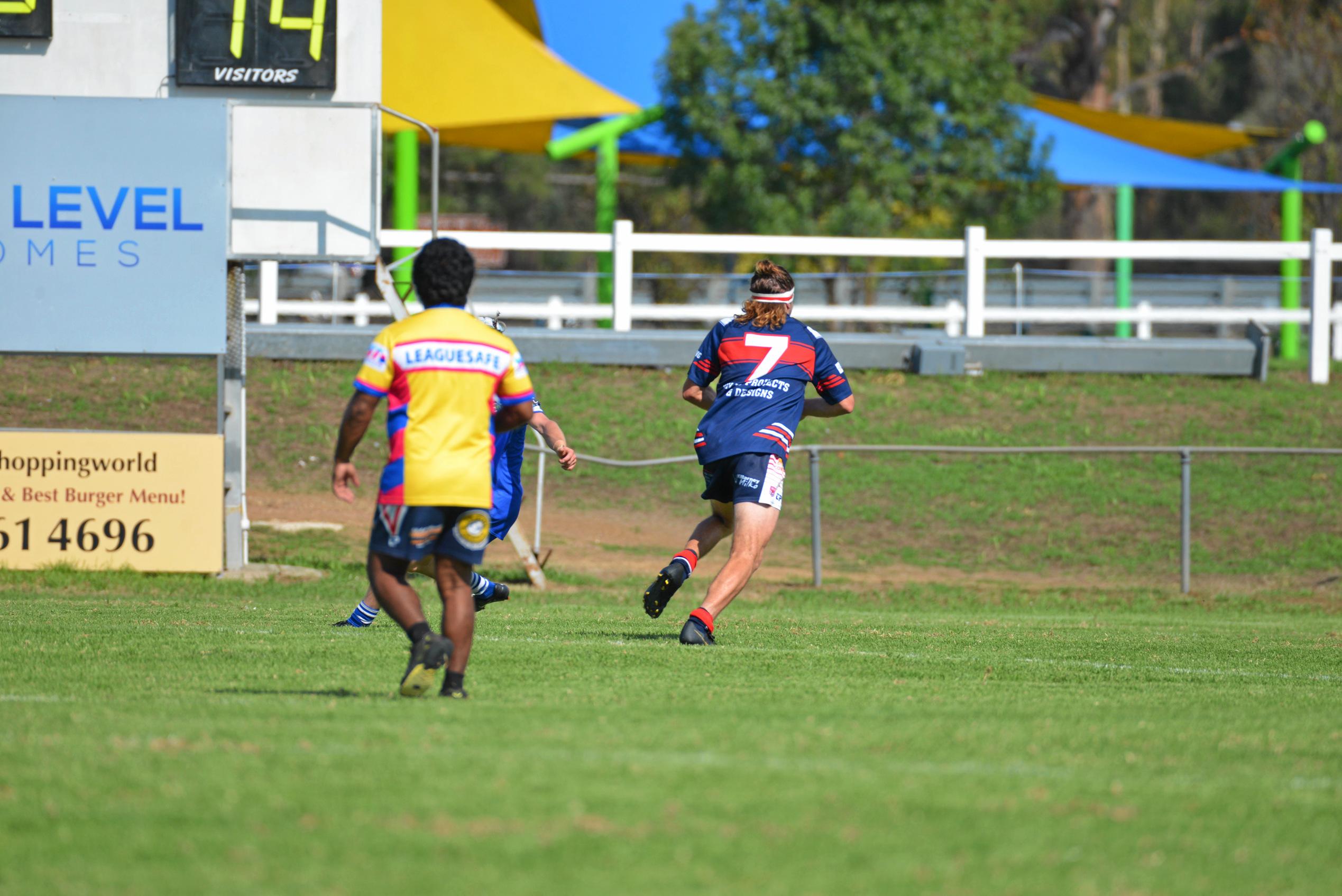 Cowboys second-division half Aden Howard on the attack against Stanthorpe at Father Ranger Oval. Picture: Gerard Walsh