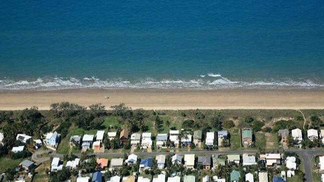 An aerial shot of Farnborough Beach at Bangalee.