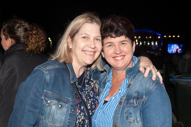 Sue Meighan and Jodie Chittick at Legends on the Lawn at Harrup Park Country Club.Picture: Michaela Harlow