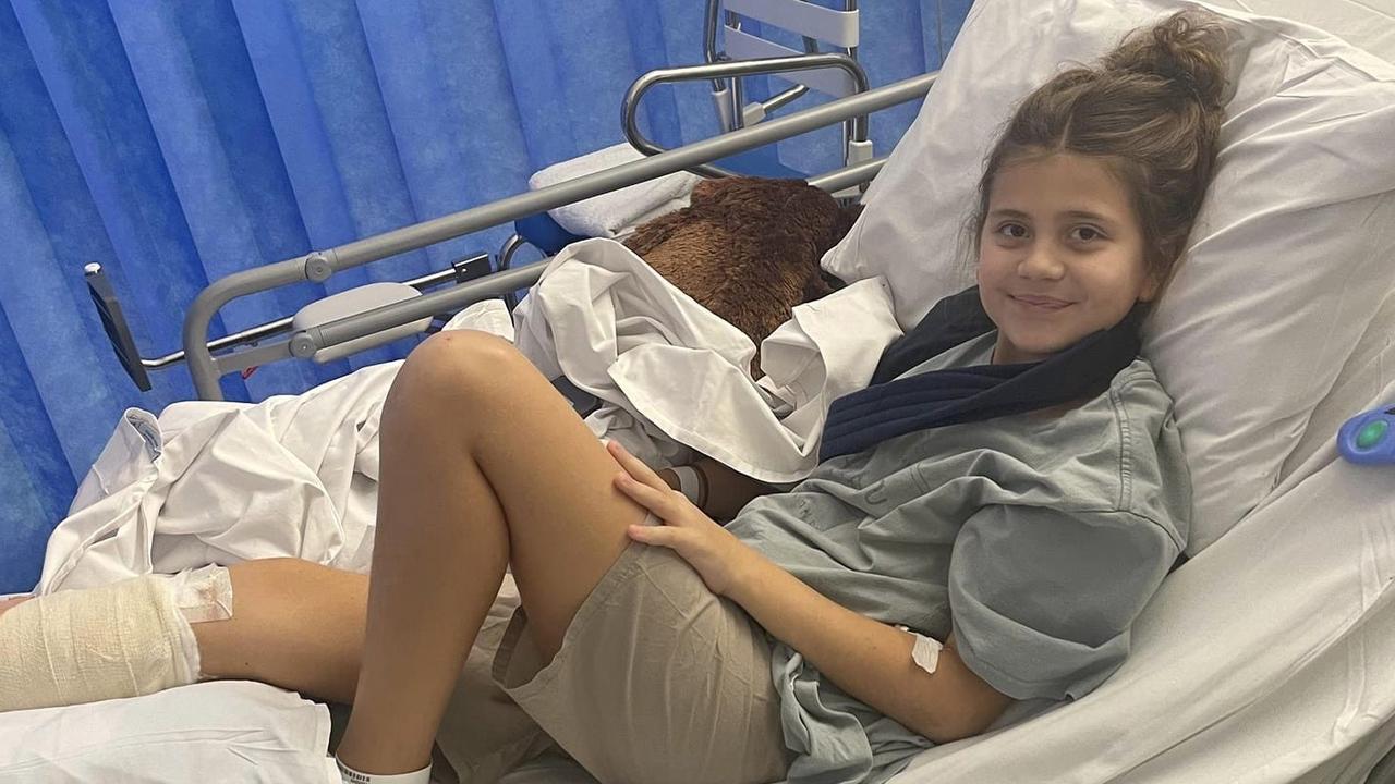 Alexis Lloyd, 12, suffered a broken leg and collarbone after being hit by a car in Willetton on Tuesday June 27.