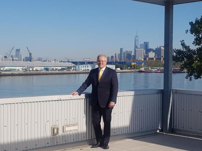 Scott Morrison pictured in Brooklyn. Picture: Andrew Hough