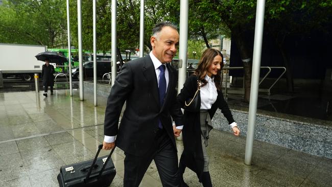 Victorian Opposition Leader John Pesutto with his wife, Betty. Picture: NewsWire / Luis Enrique Ascui