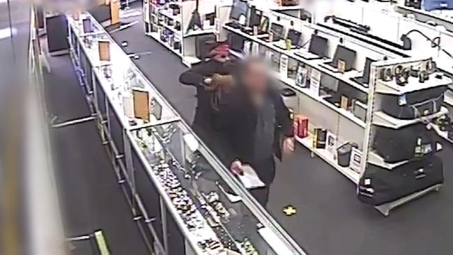 Jason Robert Konow pushed staff members around the store during the robbery. Picture: Queensland Police Service