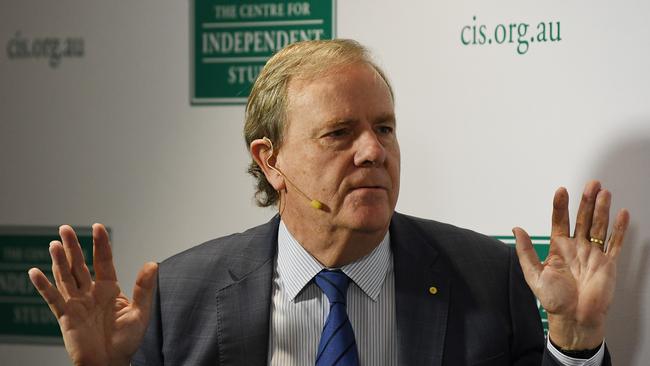 Former federal treasurer Peter Costello in Sydney today. Picture: AAP