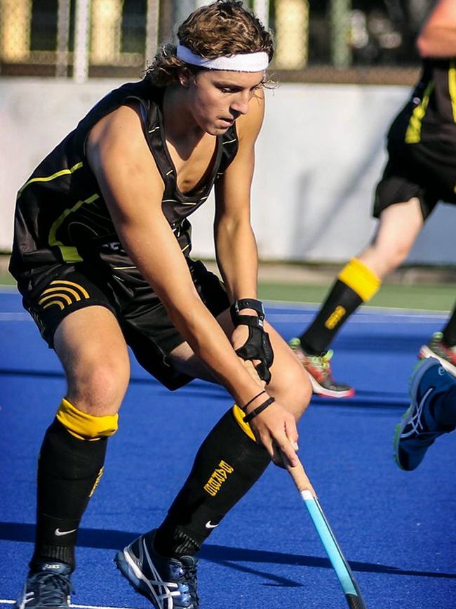 Reece Gaddes, pictured playing for Barbarians Hagars in Grafton, has been selected to play for the NSW Pride side at the Hockey Australia National Championships in July.